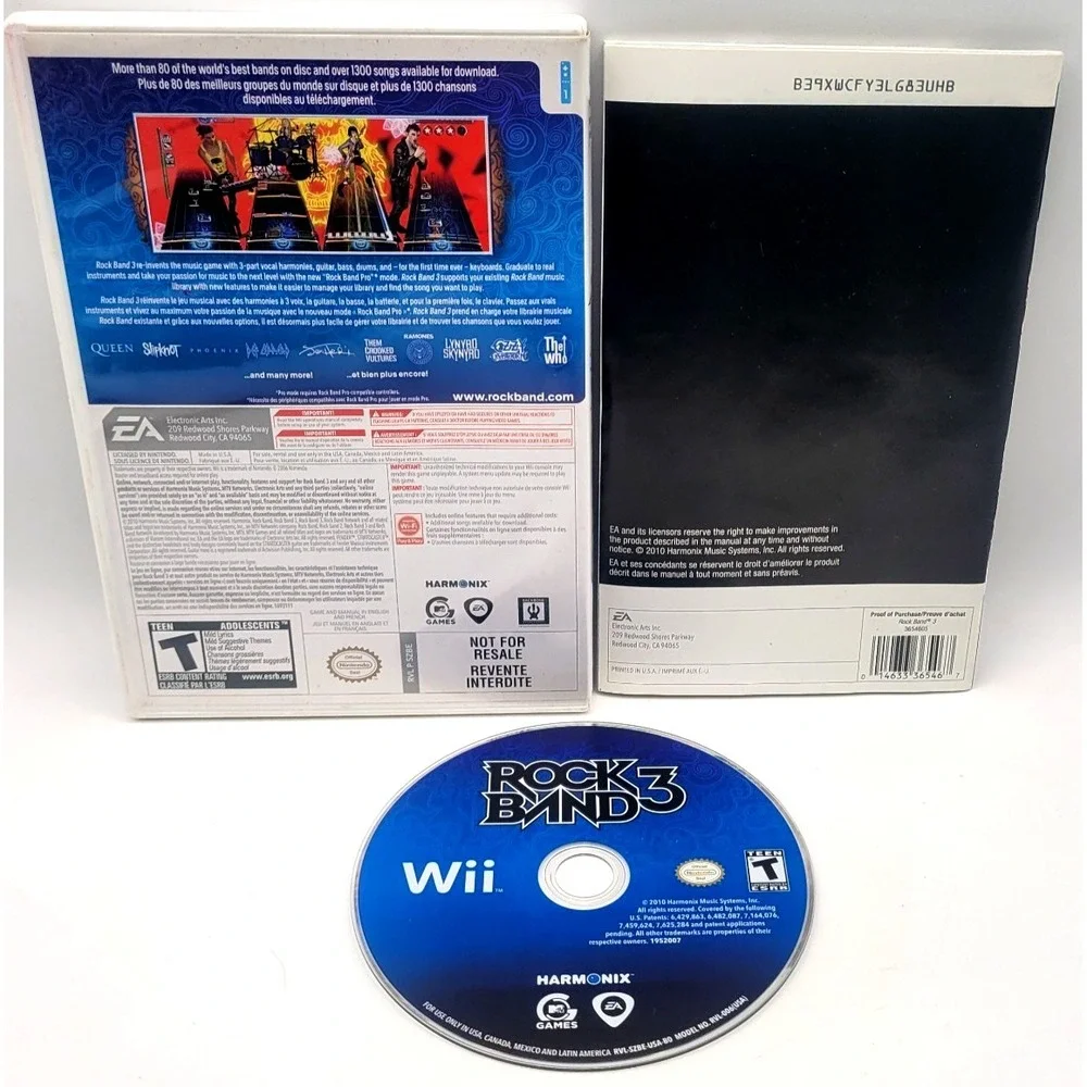 Rock Band 3 (Nintendo‎ Wii, 2010) CIB COMPLETE IN BOX